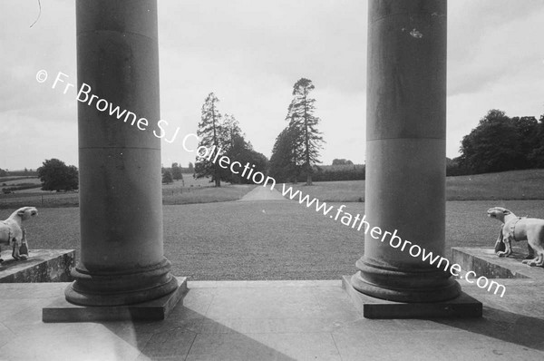 WELLINGTON AVENUE THROUGH PILLARS OF PORCH